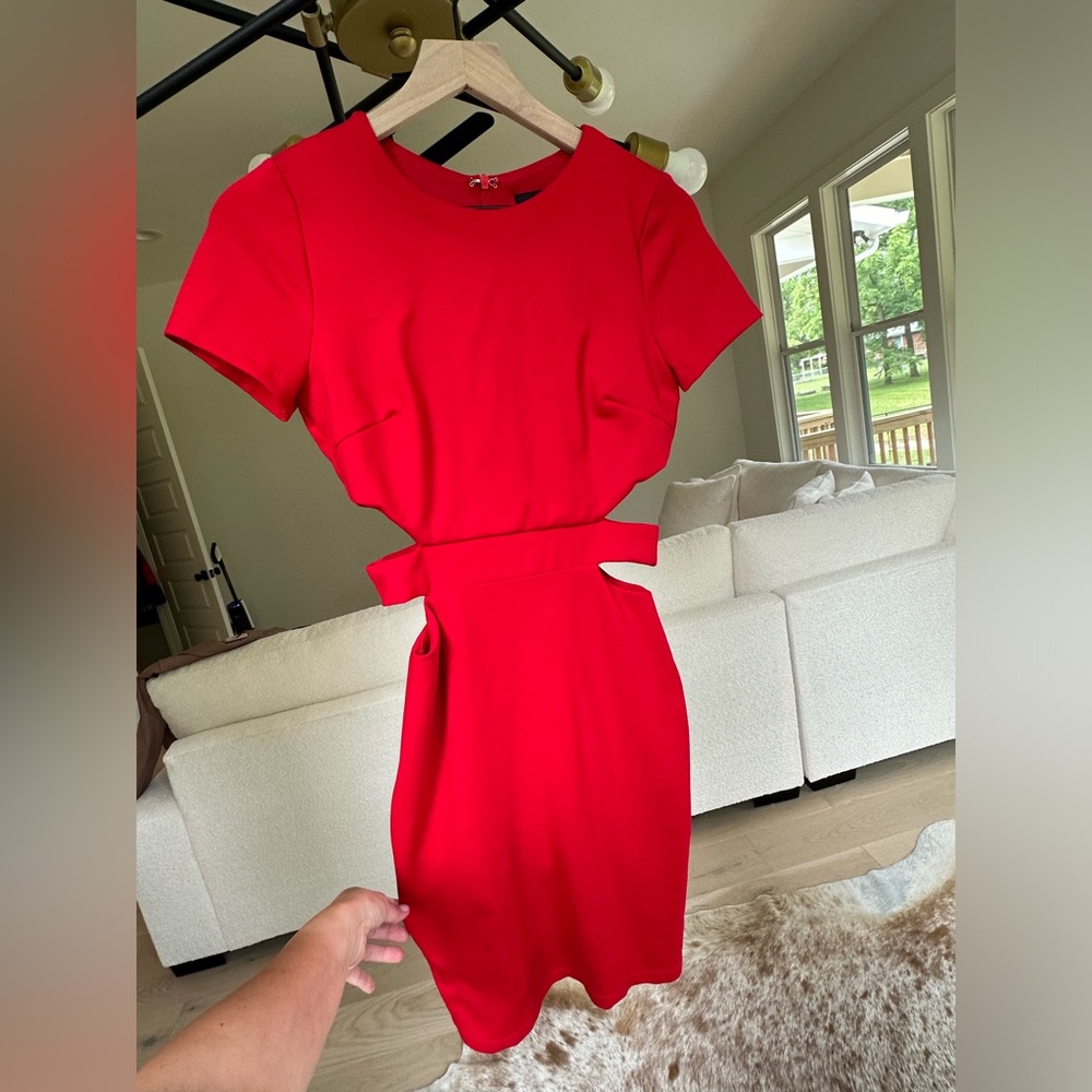 Womens red size small dress never worn like new